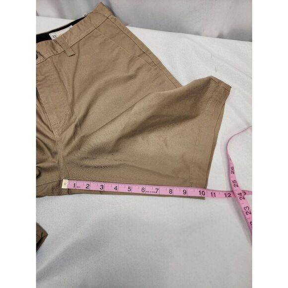 Volcom Size 33 Men's Frickin Modern Stretch Shorts Kahki Flat Front Chino Shorts - Picture 6 of 13